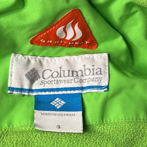 Columbia sportswear size, small youth, winter jacket, lime, green, and gray Omni - Picture 7 of 10
